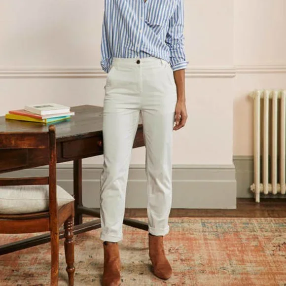 BODEN NWOT! Classic Chinos in Ecru - Size 10 PETITE - Picture 1 of 7